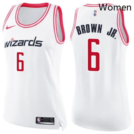 Womens Nike Washington Wizards 6 Troy Brown Jr Swingman White Pink Fashion NBA Jersey Womens Nike Washington Wizards 6 Troy Brown Jr Swingman White Pink Fashion NBA Jersey