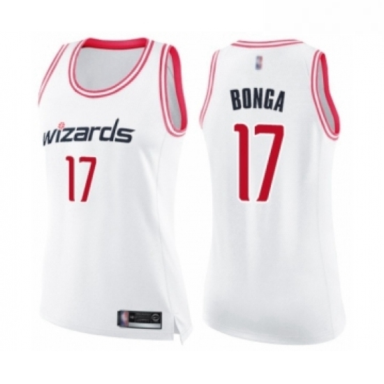 Womens Washington Wizards 17 Isaac Bonga Swingman White Pink Fashion Basketball Jersey Womens Washington Wizards 17 Isaac Bonga Swingman White Pink Fashion Basketball Jersey