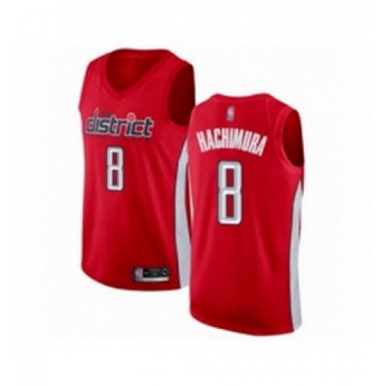 Womens Washington Wizards 8 Rui Hachimura Red Swingman Jersey Earned Edition 