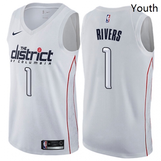 Youth Nike Washington Wizards 1 Austin Rivers Swingman White NBA Jersey City Edition Youth Nike Washington Wizards 1 Austin Rivers Swingman White NBA Jersey City Edition