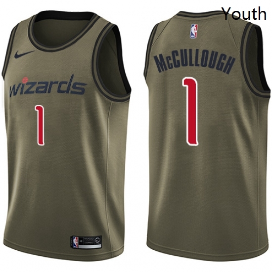 Youth Nike Washington Wizards 1 Chris McCullough Swingman Green Salute to Service NBA Jersey Youth Nike Washington Wizards 1 Chris McCullough Swingman Green Salute to Service NBA Jersey