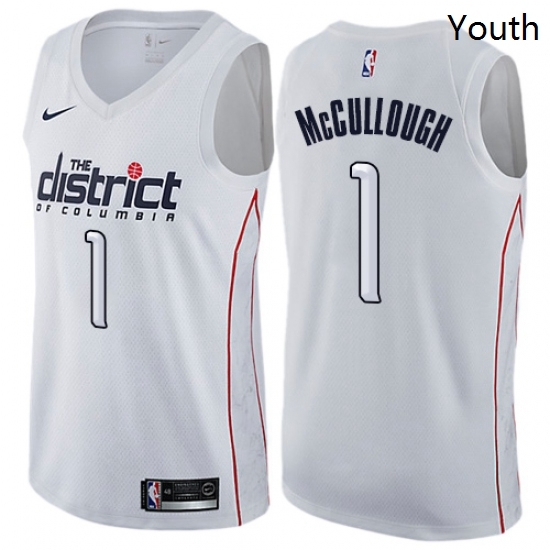 Youth Nike Washington Wizards 1 Chris McCullough Swingman White NBA Jersey City Edition Youth Nike Washington Wizards 1 Chris McCullough Swingman White NBA Jersey City Edition