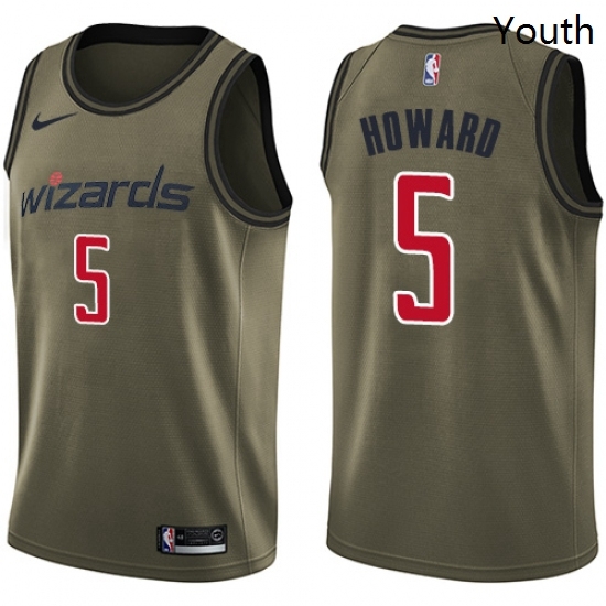 Youth Nike Washington Wizards 5 Juwan Howard Swingman Green Salute to Service NBA Jersey Youth Nike Washington Wizards 5 Juwan Howard Swingman Green Salute to Service NBA Jersey