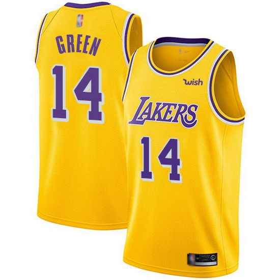 Lakers 14 Danny Green Gold Basketball Swingman Icon Edition Jersey Lakers 14 Danny Green Gold Basketball Swingman Icon Edition Jersey