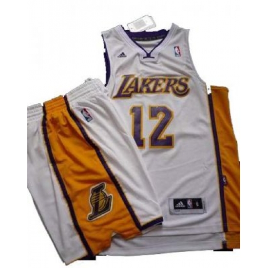 Los Angeles Lakers 12# Dwight Howard White Revolution 30 Swingman NBA Jersey & Shorts Suit Los Angeles Lakers 12# Dwight Howard White Revolution 30 Swingman NBA Jersey & Shorts Suit