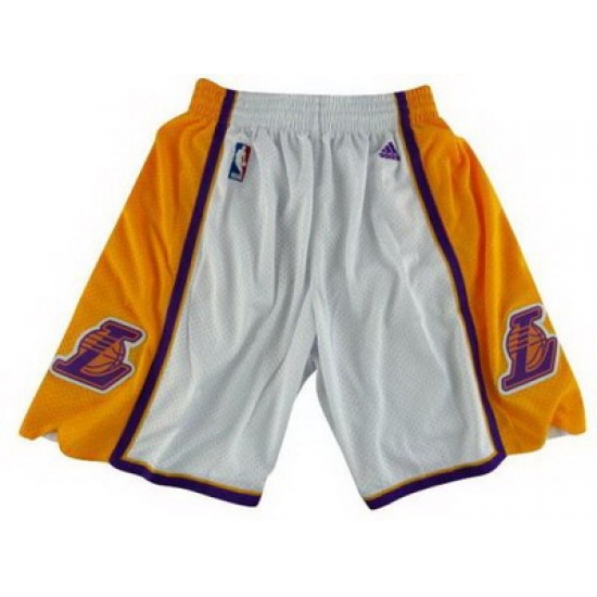Los Angeles Lakers White Mesh Swingman NBA Shorts Los Angeles Lakers White Mesh Swingman NBA Shorts