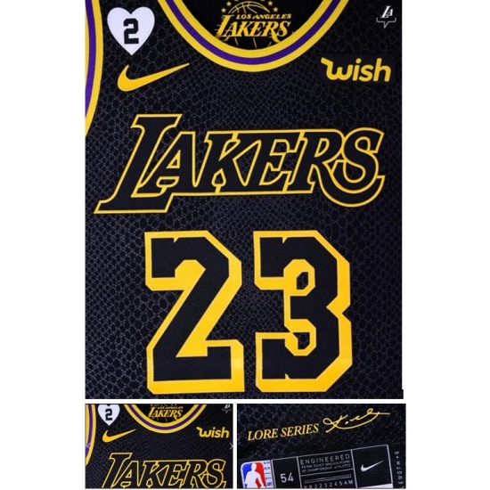Men Lakers 23 Lebron James 2 Patch Kobe Bryant and his daughter black jersey Men Lakers 23 Lebron James 2 Patch Kobe Bryant and his daughter black jersey
