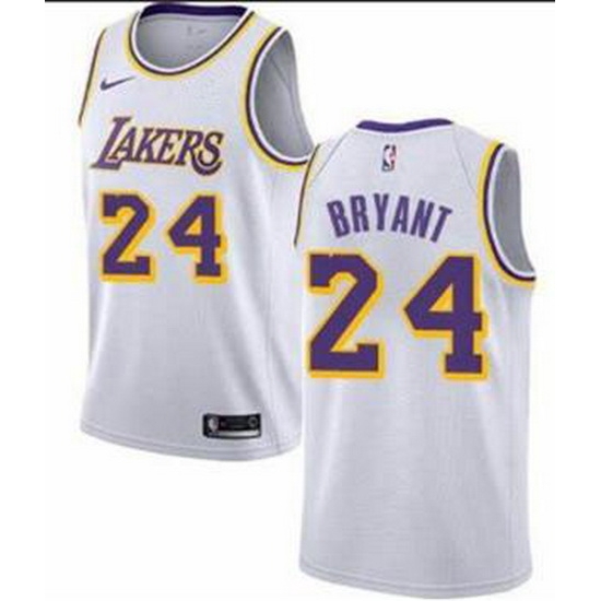 Men Lakers 24 Kobe Bryant White Nike Swingman Jersey Men Lakers 24 Kobe Bryant White Nike Swingman Jersey