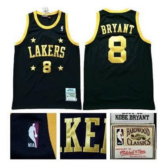 Men Lakers 8 Kobe Bryant black throwback jersey Men Lakers 8 Kobe Bryant black throwback jersey