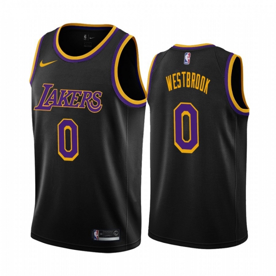 Men Los Angeles Lakers 0 Russell Westbrook Black NBA Swingman 2020 21 Earned Edition Jersey 52 Men Los Angeles Lakers 0 Russell Westbrook Black NBA Swingman 2020 21 Earned Edition Jersey 52