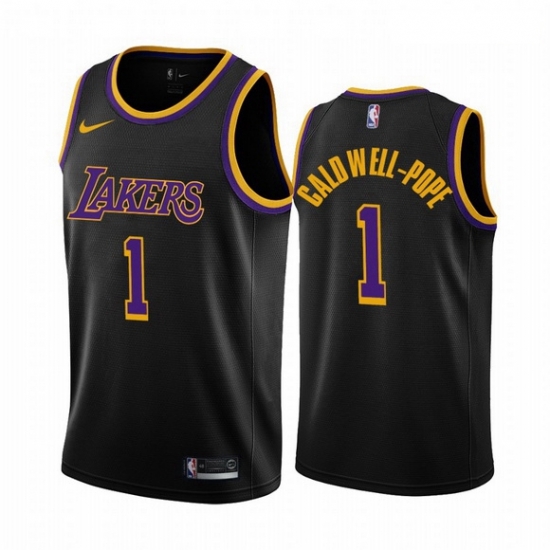 Men Los Angeles Lakers 1 Kentavious Caldwell Pope Black NBA Swingman 2020 21 Earned Editio Men Los Angeles Lakers 1 Kentavious Caldwell Pope Black NBA Swingman 2020 21 Earned Editio