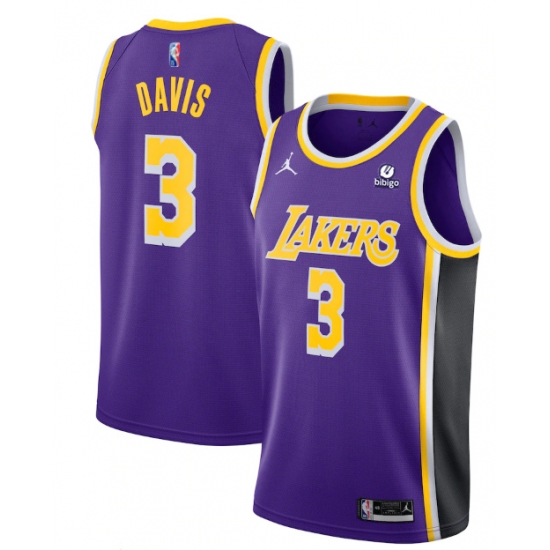 Men Los Angeles Lakers 3 Anthony Davis Purple 75th Anniversary Stitched Jersey Men Los Angeles Lakers 3 Anthony Davis Purple 75th Anniversary Stitched Jersey