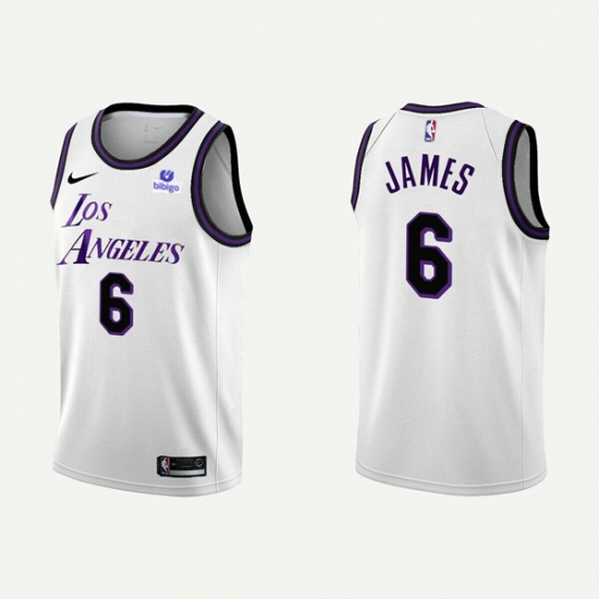 Men Los Angeles Lakers 6 LeBron James 2022 23 White Stitched Basketball Jersey Men Los Angeles Lakers 6 LeBron James 2022 23 White Stitched Basketball Jersey