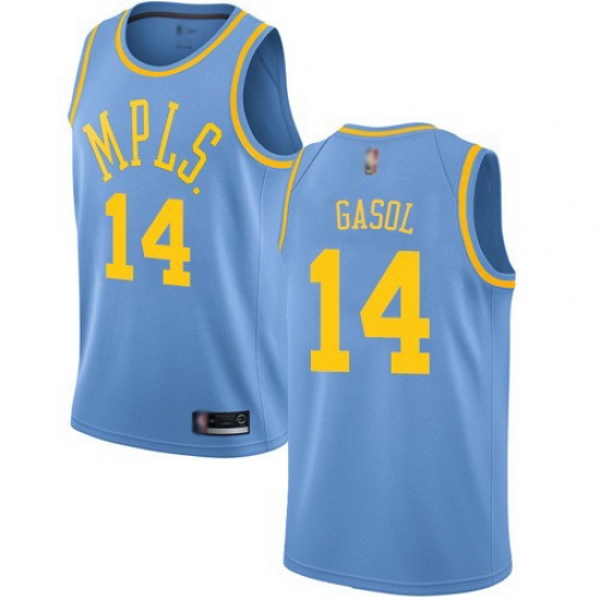 Men Nike Los Angeles Lakers 14 Marc Gasol Royal Blue NBA Swingman Hardwood Classics Jersey Men Nike Los Angeles Lakers 14 Marc Gasol Royal Blue NBA Swingman Hardwood Classics Jersey