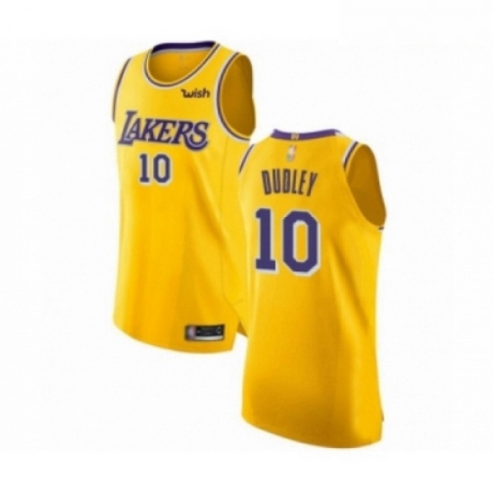 Mens Los Angeles Lakers 10 Jared Dudley Authentic Gold Basketball Jersey Icon Edition Mens Los Angeles Lakers 10 Jared Dudley Authentic Gold Basketball Jersey Icon Edition