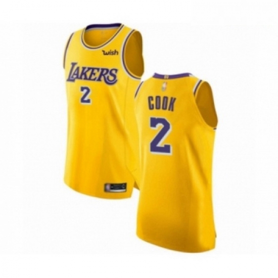 Mens Los Angeles Lakers 2 Quinn Cook Authentic Gold Basketball Jersey Icon Edition Mens Los Angeles Lakers 2 Quinn Cook Authentic Gold Basketball Jersey Icon Edition