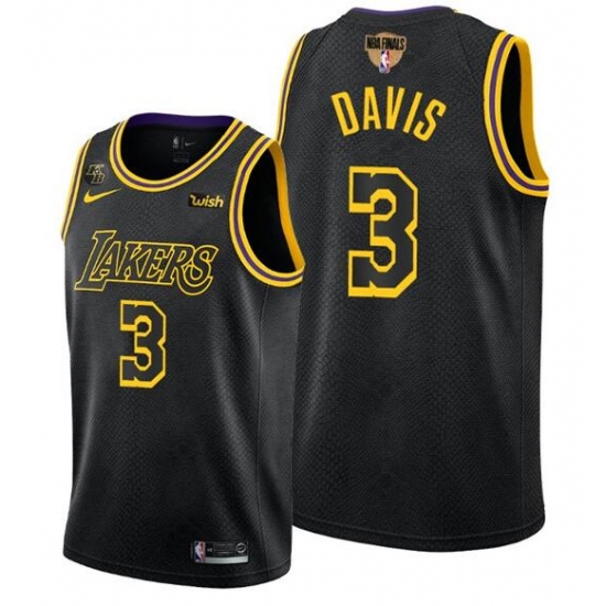 Men's Los Angeles Lakers #3 Anthony Davis 2020 Black Finals Stitched NBA Jersey Men's Los Angeles Lakers #3 Anthony Davis 2020 Black Finals Stitched NBA Jersey