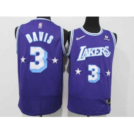 Men's Los Angeles Lakers #3 Anthony Davis Nike Purple 2021-22 Swingman City Jersey Men's Los Angeles Lakers #3 Anthony Davis Nike Purple 2021-22 Swingman City Jersey