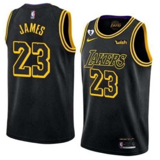 Men's Los Angeles Lakers Black #23 LeBron James With Gigi Patch Stitched NBA Jersey Men's Los Angeles Lakers Black #23 LeBron James With Gigi Patch Stitched NBA Jersey