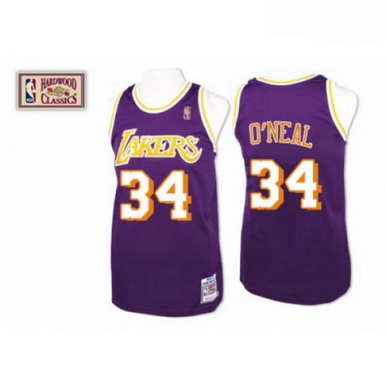 Mens Mitchell and Ness Los Angeles Lakers 34 Shaquille ONeal Swingman Purple Throwback NBA Jersey Mens Mitchell and Ness Los Angeles Lakers 34 Shaquille ONeal Swingman Purple Throwback NBA Jersey
