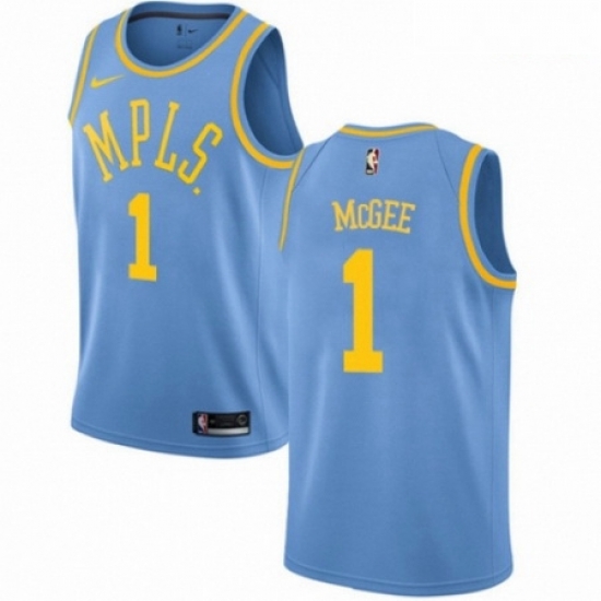 Mens Nike Los Angeles Lakers 1 JaVale McGee Authentic Blue Hardwood Classics NBA Jersey Mens Nike Los Angeles Lakers 1 JaVale McGee Authentic Blue Hardwood Classics NBA Jersey