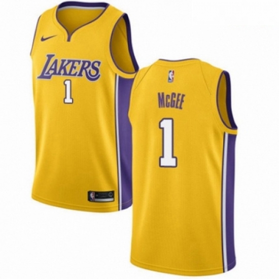 Mens Nike Los Angeles Lakers 1 JaVale McGee Swingman Gold NBA Jersey Icon Edition Mens Nike Los Angeles Lakers 1 JaVale McGee Swingman Gold NBA Jersey Icon Edition