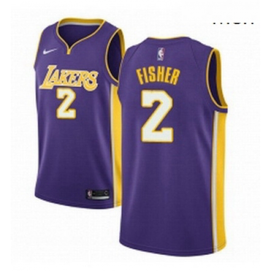 Mens Nike Los Angeles Lakers 2 Derek Fisher Swingman Purple NBA Jersey Statement Edition Mens Nike Los Angeles Lakers 2 Derek Fisher Swingman Purple NBA Jersey Statement Edition