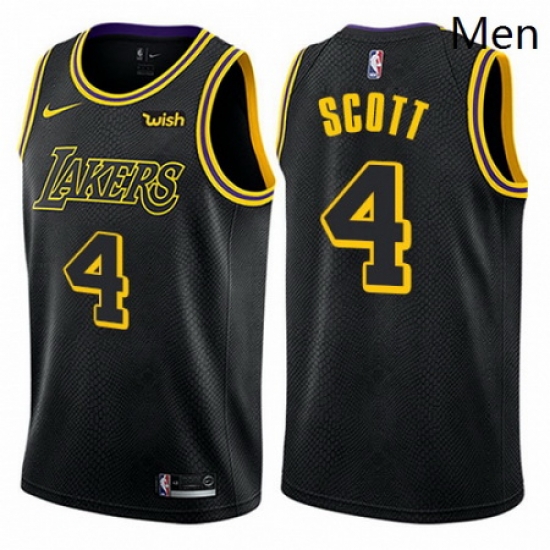 Mens Nike Los Angeles Lakers 4 Byron Scott Swingman Black City Edition NBA Jersey Mens Nike Los Angeles Lakers 4 Byron Scott Swingman Black City Edition NBA Jersey