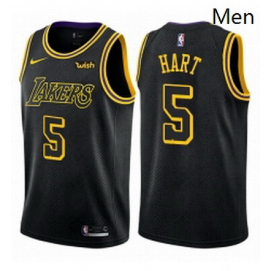 Mens Nike Los Angeles Lakers 5 Josh Hart Swingman Black City Edition NBA Jersey Mens Nike Los Angeles Lakers 5 Josh Hart Swingman Black City Edition NBA Jersey