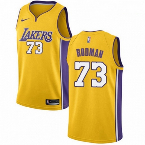 Mens Nike Los Angeles Lakers 73 Dennis Rodman Swingman Gold Home NBA Jersey Icon Edition Mens Nike Los Angeles Lakers 73 Dennis Rodman Swingman Gold Home NBA Jersey Icon Edition