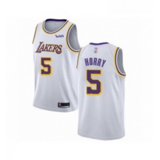 Womens Los Angeles Lakers 5 Robert Horry Authentic White Basketball Jerseys Association Edition Womens Los Angeles Lakers 5 Robert Horry Authentic White Basketball Jerseys Association Edition