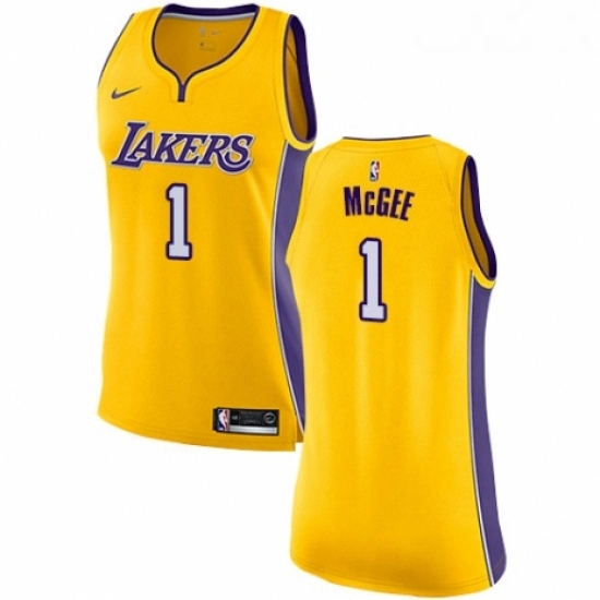 Womens Nike Los Angeles Lakers 1 JaVale McGee Authentic Gold NBA Jersey Icon Edition Womens Nike Los Angeles Lakers 1 JaVale McGee Authentic Gold NBA Jersey Icon Edition