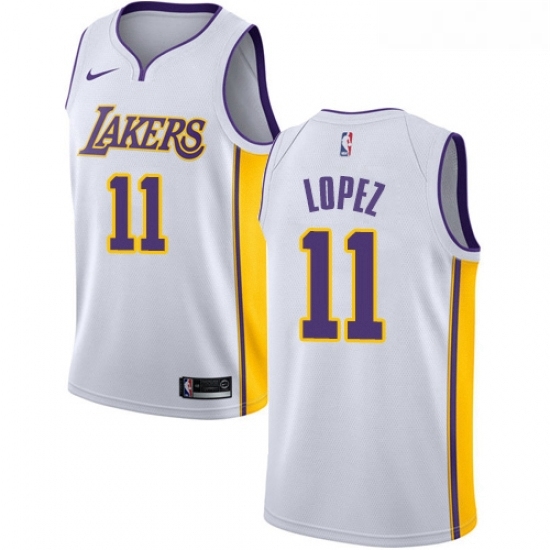 Womens Nike Los Angeles Lakers 11 Brook Lopez Swingman White NBA Jersey Association Edition Womens Nike Los Angeles Lakers 11 Brook Lopez Swingman White NBA Jersey Association Edition