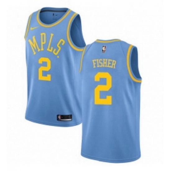 Womens Nike Los Angeles Lakers 2 Derek Fisher Swingman Blue Hardwood Classics NBA Jersey Womens Nike Los Angeles Lakers 2 Derek Fisher Swingman Blue Hardwood Classics NBA Jersey