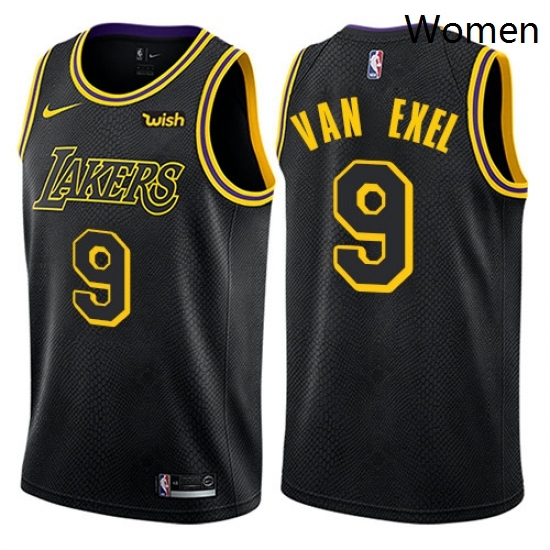 Womens Nike Los Angeles Lakers 9 Nick Van Exel Swingman Black NBA Jersey City Edition Womens Nike Los Angeles Lakers 9 Nick Van Exel Swingman Black NBA Jersey City Edition
