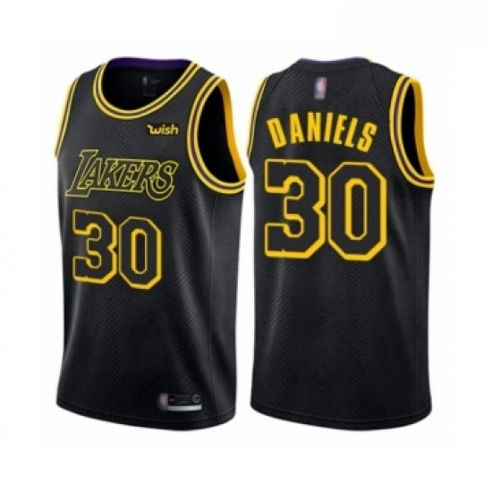 Youth Los Angeles Lakers 30 Troy Daniels Swingman Black Basketball Jersey City Edition Youth Los Angeles Lakers 30 Troy Daniels Swingman Black Basketball Jersey City Edition
