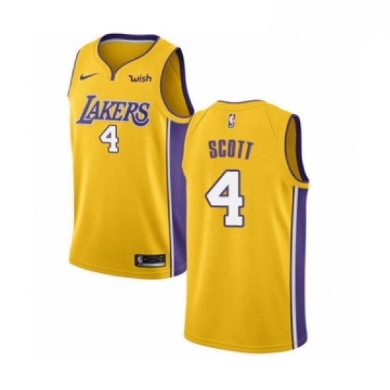Youth Los Angeles Lakers 4 Byron Scott Swingman Gold Home Basketball Jersey Icon Edition Youth Los Angeles Lakers 4 Byron Scott Swingman Gold Home Basketball Jersey Icon Edition