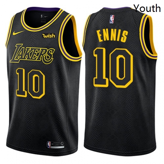 Youth Nike Los Angeles Lakers 10 Tyler Ennis Swingman Black NBA Jersey City Edition Youth Nike Los Angeles Lakers 10 Tyler Ennis Swingman Black NBA Jersey City Edition