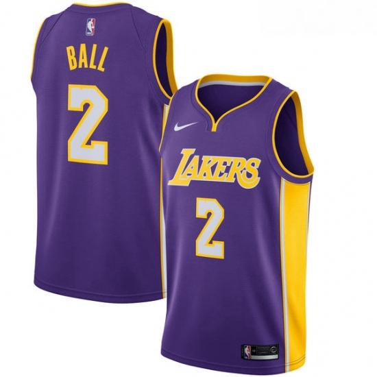 Youth Nike Los Angeles Lakers 2 Lonzo Ball Swingman Purple NBA Jersey Statement Edition Youth Nike Los Angeles Lakers 2 Lonzo Ball Swingman Purple NBA Jersey Statement Edition