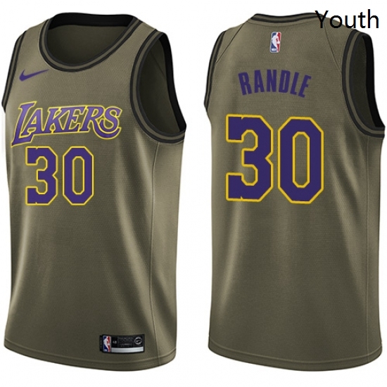 Youth Nike Los Angeles Lakers 30 Julius Randle Swingman Green Salute to Service NBA Jersey Youth Nike Los Angeles Lakers 30 Julius Randle Swingman Green Salute to Service NBA Jersey