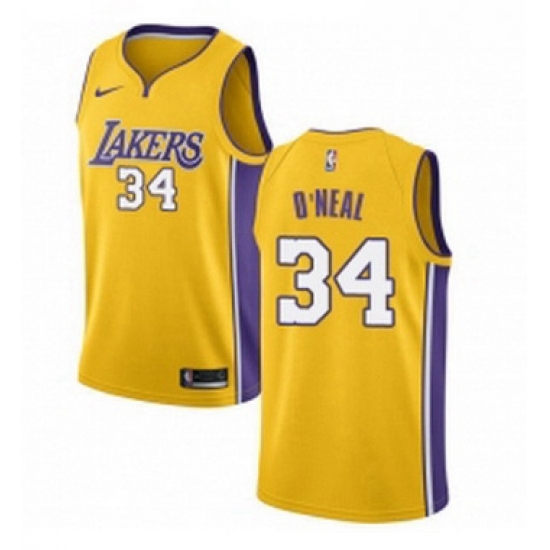 Youth Nike Los Angeles Lakers 34 Shaquille ONeal Swingman Gold Home NBA Jersey Icon Edition Youth Nike Los Angeles Lakers 34 Shaquille ONeal Swingman Gold Home NBA Jersey Icon Edition