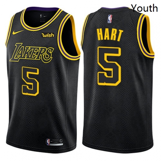 Youth Nike Los Angeles Lakers 5 Josh Hart Swingman Black NBA Jersey City Edition Youth Nike Los Angeles Lakers 5 Josh Hart Swingman Black NBA Jersey City Edition