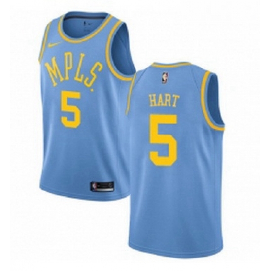 Youth Nike Los Angeles Lakers 5 Josh Hart Swingman Blue Hardwood Classics NBA Jersey 