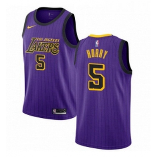 Youth Nike Los Angeles Lakers 5 Robert Horry Swingman Purple NBA Jersey City Edition Youth Nike Los Angeles Lakers 5 Robert Horry Swingman Purple NBA Jersey City Edition