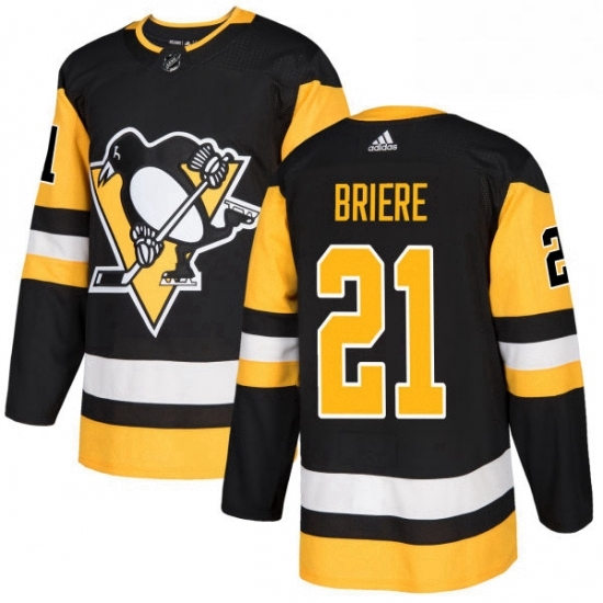 Mens Adidas Pittsburgh Penguins 21 Michel Briere Authentic Black Home NHL Jersey Mens Adidas Pittsburgh Penguins 21 Michel Briere Authentic Black Home NHL Jersey