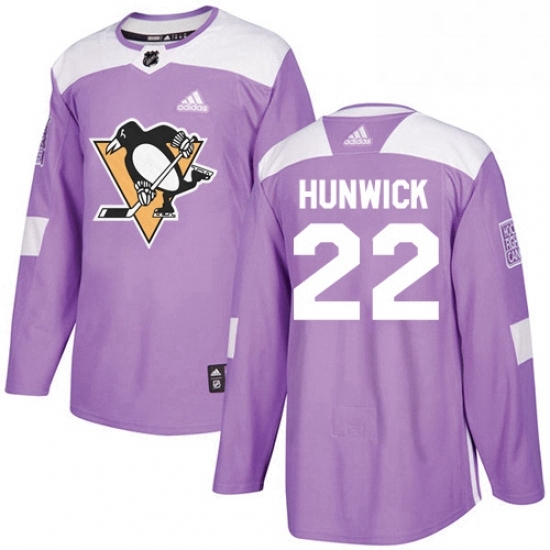 Mens Adidas Pittsburgh Penguins 22 Matt Hunwick Authentic Purple Fights Cancer Practice NHL Jersey Mens Adidas Pittsburgh Penguins 22 Matt Hunwick Authentic Purple Fights Cancer Practice NHL Jersey
