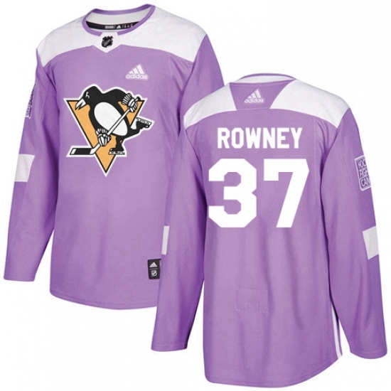 Mens Adidas Pittsburgh Penguins 37 Carter Rowney Authentic Purple Fights Cancer Practice NHL Jersey Mens Adidas Pittsburgh Penguins 37 Carter Rowney Authentic Purple Fights Cancer Practice NHL Jersey
