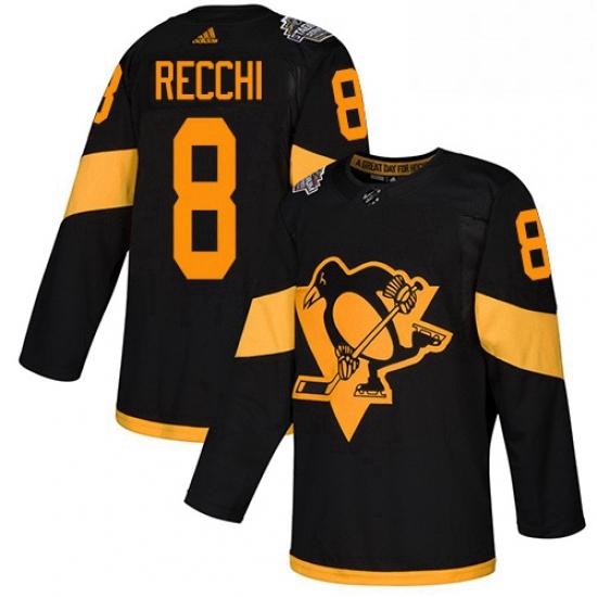 Mens Adidas Pittsburgh Penguins 8 Mark Recchi Black Authentic 2019 Stadium Series Stitched NHL Jersey Mens Adidas Pittsburgh Penguins 8 Mark Recchi Black Authentic 2019 Stadium Series Stitched NHL Jersey