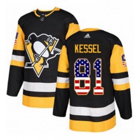 Mens Adidas Pittsburgh Penguins 81 Phil Kessel Authentic Black USA Flag Fashion NHL Jersey Mens Adidas Pittsburgh Penguins 81 Phil Kessel Authentic Black USA Flag Fashion NHL Jersey