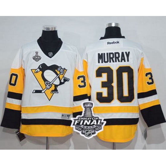 Penguins #30 Matt Murray White New Away 2017 Stanley Cup Final Patch Stitched NHL Jersey Penguins #30 Matt Murray White New Away 2017 Stanley Cup Final Patch Stitched NHL Jersey